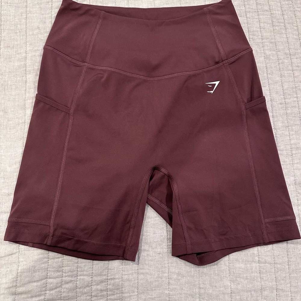 Gymshark Maroon Bike Shorts